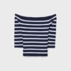 Pulover mulat din tricot cu dungi Pulover mulat din tricot cu dungi