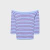 Pulover mulat din tricot cu dungi Pulover mulat din tricot cu dungi