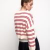Pulover scurt din tricot cu dungi Pulover scurt din tricot cu dungi