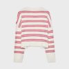 Pulover scurt din tricot cu dungi Pulover scurt din tricot cu dungi
