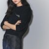 Pulover tricotat cu umeri căptușiți Pulover tricotat cu umeri căptușiți