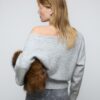 Pulover tricotat Soft-Touch cu guler barcă Pulover tricotat Soft-Touch cu guler barcă