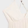 Rochie lungă din crep cu bretele cu mărgele Rochie lungă din crep cu bretele cu mărgele