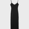 Rochie lungă din tricot cu dantelă