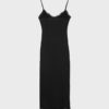Rochie lungă din tricot cu dantelă