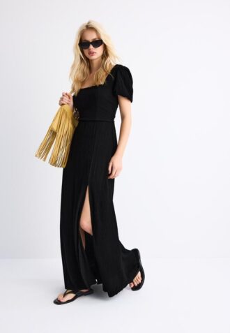 Rochie maxi lejeră cu spate încrucișat