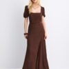 Rochie maxi lejeră cu spate încrucișat Rochie maxi lejeră cu spate încrucișat