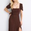 Rochie maxi lejeră cu spate încrucișat Rochie maxi lejeră cu spate încrucișat