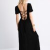 Rochie maxi lejeră cu spate încrucișat Rochie maxi lejeră cu spate încrucișat