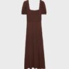 Rochie maxi lejeră cu spate încrucișat Rochie maxi lejeră cu spate încrucișat