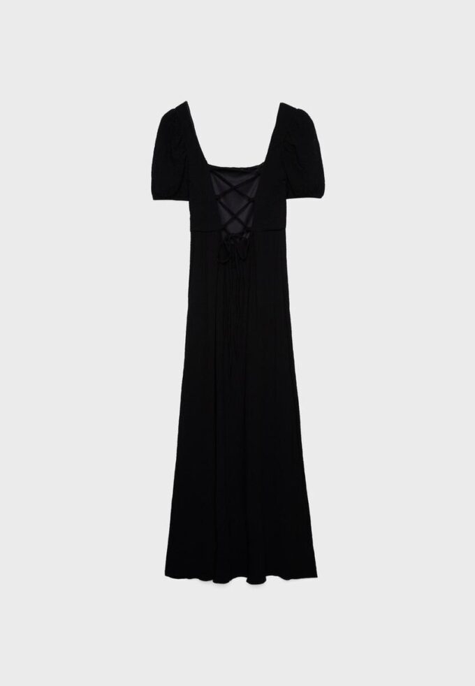 Rochie maxi lejeră cu spate încrucișat Rochie maxi lejeră cu spate încrucișat