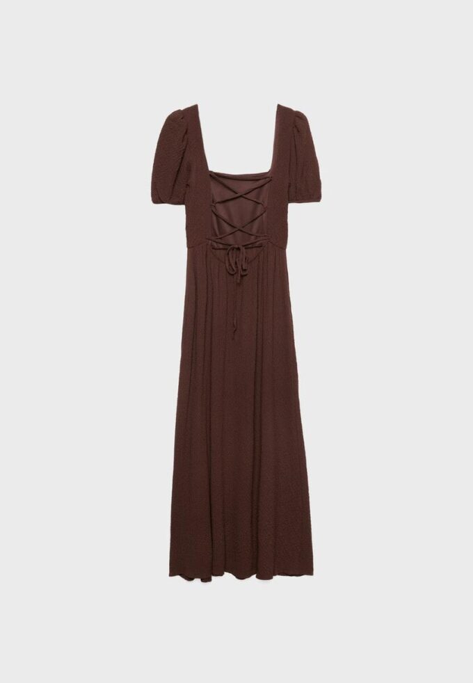 Rochie maxi lejeră cu spate încrucișat Rochie maxi lejeră cu spate încrucișat