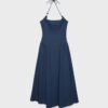Rochie midi cu gât halter și detalii cu mărgele Rochie midi cu gât halter și detalii cu mărgele