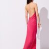 Rochie midi cu gât halter și spate decupat Rochie midi cu gât halter și spate decupat