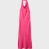 Rochie midi cu gât halter și spate decupat Rochie midi cu gât halter și spate decupat