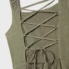 Rochie midi cu spate încrucișat, cu aspect de in Rochie midi cu spate încrucișat, cu aspect de in
