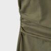 Rochie midi din bengalină cu decolteu pătrat Rochie midi din bengalină cu decolteu pătrat