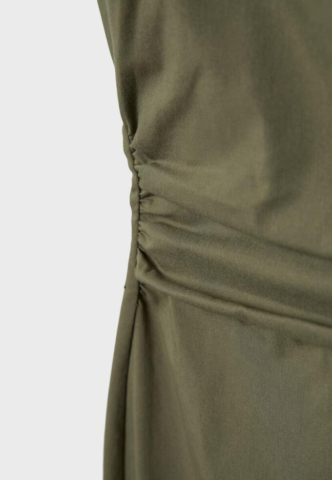 Rochie midi din bengalină cu decolteu pătrat Rochie midi din bengalină cu decolteu pătrat