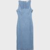 Rochie midi din denim
