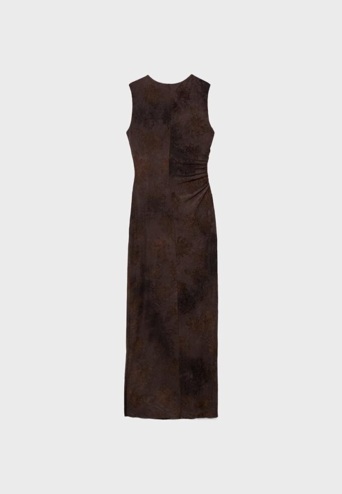 Rochie midi din tul cu decolteu pătrat Rochie midi din tul cu decolteu pătrat