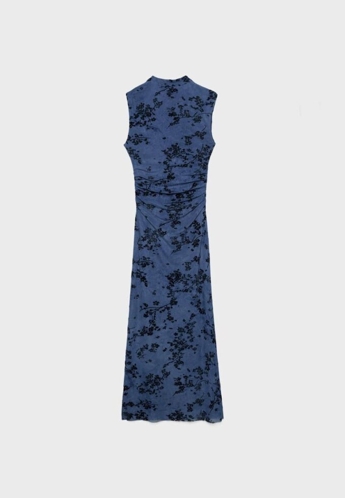 Rochie midi din tul cu decolteu Qipao Rochie midi din tul cu decolteu Qipao