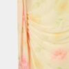 Rochie midi din tul cu imprimeuri și eșarfă Rochie midi din tul cu imprimeuri și eșarfă