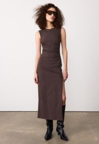 Rochie midi fără mâneci din bengalină Rochie midi fără mâneci din bengalină