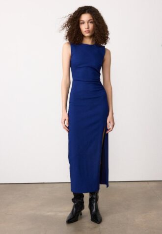 Rochie midi fără mâneci din bengalină Rochie midi fără mâneci din bengalină