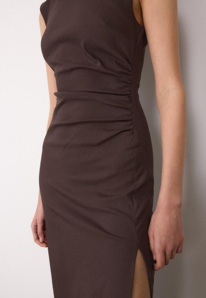 Rochie midi fără mâneci din bengalină Rochie midi fără mâneci din bengalină