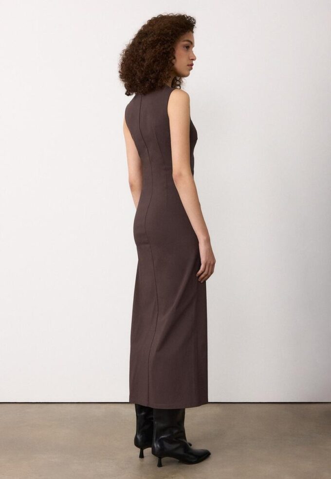 Rochie midi fără mâneci din bengalină Rochie midi fără mâneci din bengalină