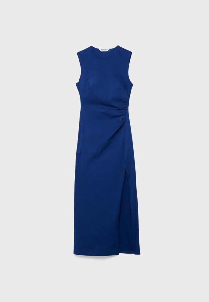 Rochie midi fără mâneci din bengalină Rochie midi fără mâneci din bengalină