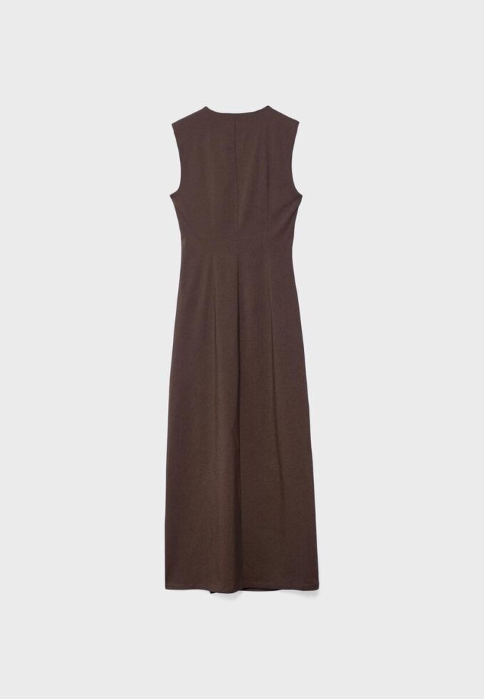 Rochie midi fără mâneci din bengalină Rochie midi fără mâneci din bengalină