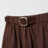 Rochie midi fără mâneci din două materiale, cu curea Rochie midi fără mâneci din două materiale, cu curea