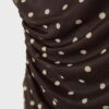 Rochie midi fără mâneci din tul cu buline Rochie midi fără mâneci din tul cu buline