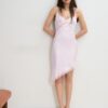 Rochie scurtă asimetrică din satin Rochie scurtă asimetrică din satin
