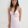 Rochie scurtă asimetrică din satin Rochie scurtă asimetrică din satin