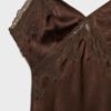 Rochie scurtă asimetrică din satin
