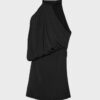 Rochie scurtă asimetrică drapată