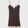 Rochie scurtă din dantelă rustică Rochie scurtă din dantelă rustică