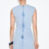 Rochie scurtă din denim cu strasuri