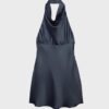 Rochie scurtă din satin cu gât halter Rochie scurtă din satin cu gât halter