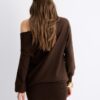 Rochie scurtă din tricot cu guler barcă Rochie scurtă din tricot cu guler barcă
