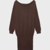 Rochie scurtă din tricot cu guler barcă Rochie scurtă din tricot cu guler barcă