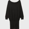 Rochie scurtă din tricot cu guler barcă