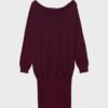 Rochie scurtă din tricot cu guler barcă Rochie scurtă din tricot cu guler barcă
