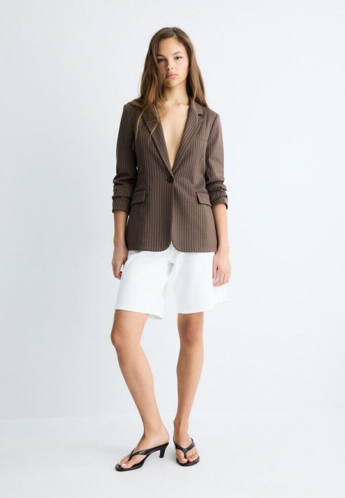 Sacou basic din tricot cu dungi Sacou basic din tricot cu dungi