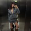 Sacou de blugi scurt cu dungi Sacou de blugi scurt cu dungi