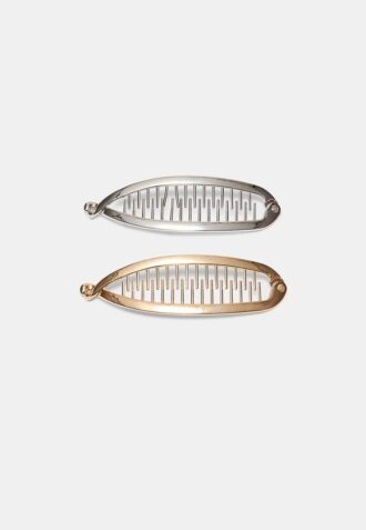 Set de 2 agrafe metalice tip banană