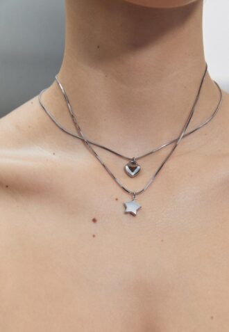 Set de 2 coliere impermeabile cu stele și inimi