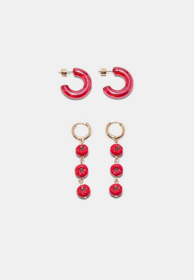 Set de 2 perechi de cercei Tomato